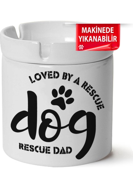 Sevimli Köpek Baskılı Porselen At-Söndür Küllük (Kl-Hyvn-Kpk)