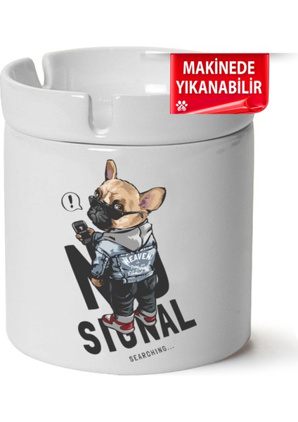 Sevimli Köpek Baskılı Porselen At-Söndür Küllük (Kl-Hyvn-Kpk)
