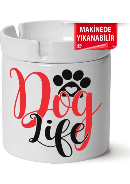 Sevimli Köpek Baskılı Porselen At-Söndür Küllük (Kl-Hyvn-Kpk)