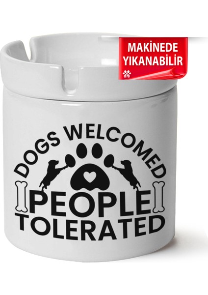 Sevimli Köpek Baskılı Porselen At-Söndür Küllük (Kl-Hyvn-Kpk)