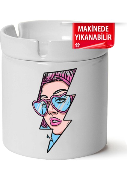 Cool Women Baskılı Porselen At-Söndür Küllük (Kl-Krs)