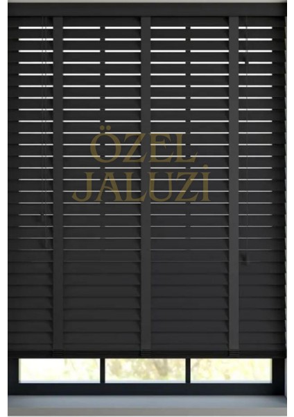 Antrasit 50 mm Ahşap Jaluzi modelleri
