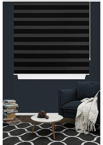 Ithal Siyah Düz Zebra Stor Perde fiyatları