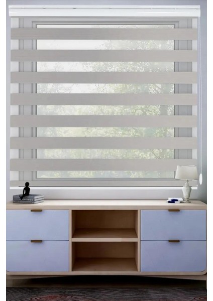 Gri Dar Piliseli Zebra Perde fiyatları