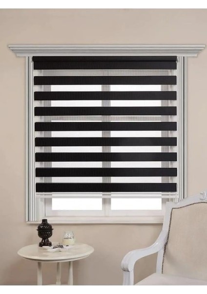 Ithal Siyah Düz Zebra Stor Perde modelleri