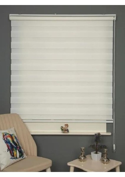 Ithal Beyaz Düz Zebra Stor Perde modelleri