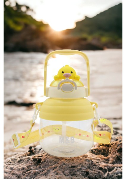 Civciv Figürlü Matara Pipetli Çocuk Suluk Civcivli Suluk Okul Için Boyun Askılı Suluk fiyatları