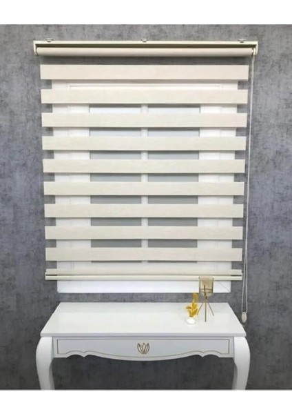 Ithal Krem Düz Zebra Stor Perde