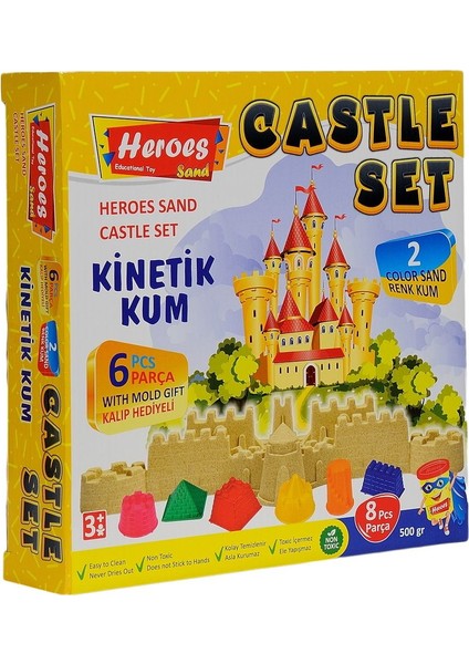 Kale Kinetik Kum Seti - 500 gr Kalıplı Kinetik Kum Seti