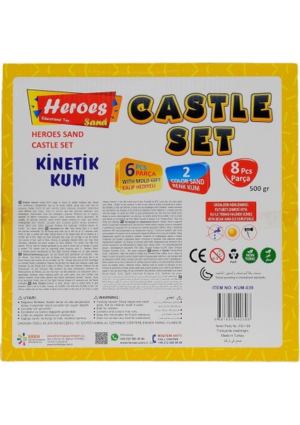 Kale Kinetik Kum Seti - 500 gr Kalıplı Kinetik Kum Seti