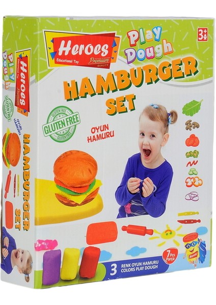 Oyun Hamuru Hamburger Seti - Küçük Boy