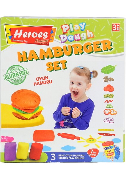 Oyun Hamuru Hamburger Seti - Küçük Boy