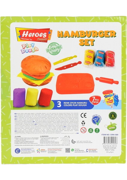 Oyun Hamuru Hamburger Seti - Küçük Boy