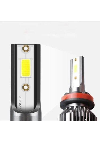 H11 Mini/slim Şimşek LED Xenon Far Ampul 12.000LM 6.500K Beyaz Renk, Fan Soğutuculu