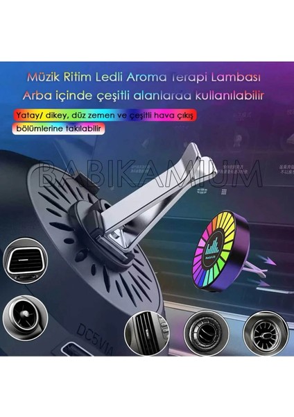 Led Alemi Rgb Sese Duyarlı Ritim Animasyonlu Müzik Ekolayzer 22 Ledli Şarjlı Kokulu LED Disk