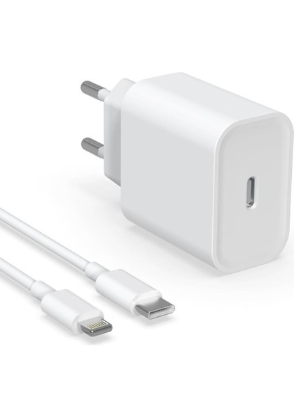 Macbook Ipad Iphonex / 12 - Mini Uyumlu 20W Adaptör Kablo Usb-C Pd Hızlı Şarj Aleti