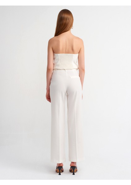 71283 Ayarlanabilir Belli Şık Pantolon-Beyaz fiyatları