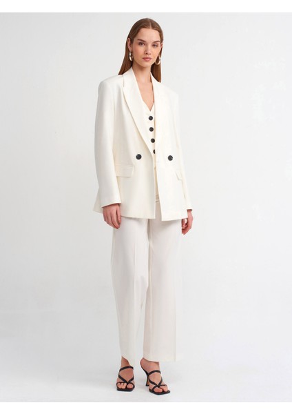 60733 Blazer Ceket-Beyaz