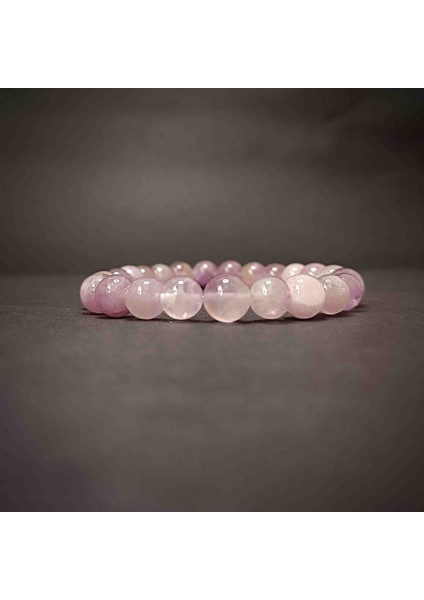 Ametist 8 mm Bileklik- Dogal Taş