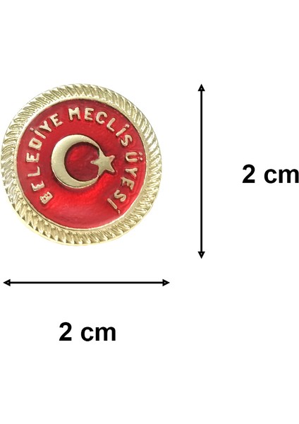 Belediye Meclis Üyesi Rozeti Parlak Kırmızı Renkli 1 Paket 6 Lı fiyatları