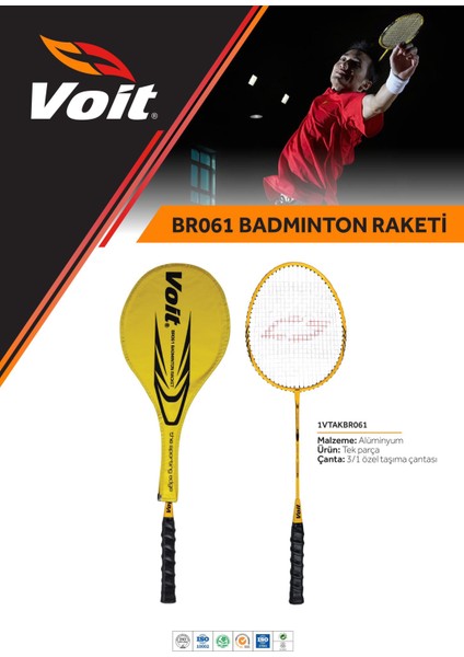 BR061 Badminton Raketi Tekli