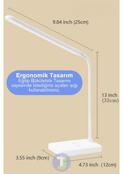 USB Şarjlı Beyaz Telefon Tutucu Masa Lambası Farklı Renk Seçenekli Şık Gece Lambası Ofis