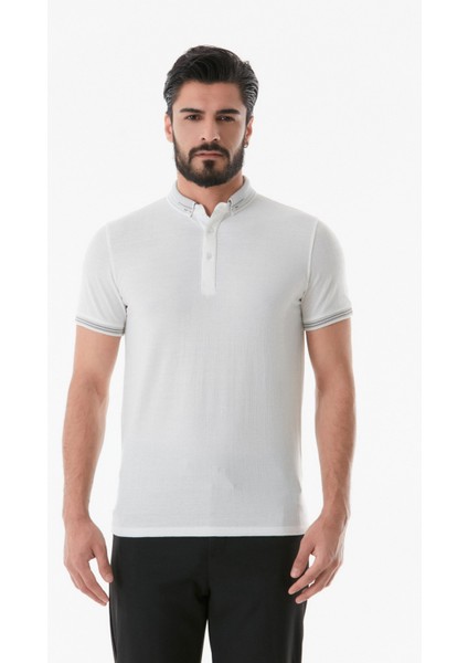 Basic Polo Yaka Düğmeli Tişört