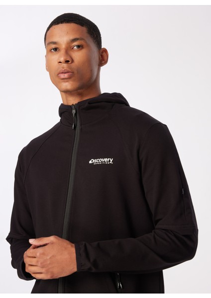 Discovery Expedition Siyah Erkek Kapüşonlu Relaxed Sweatmont DS4M-SWT3232