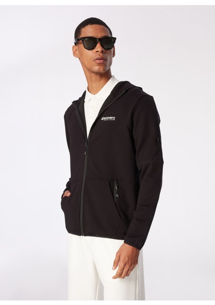 Siyah Erkek Kapüşonlu Relaxed Sweatmont DS4M-SWT3232