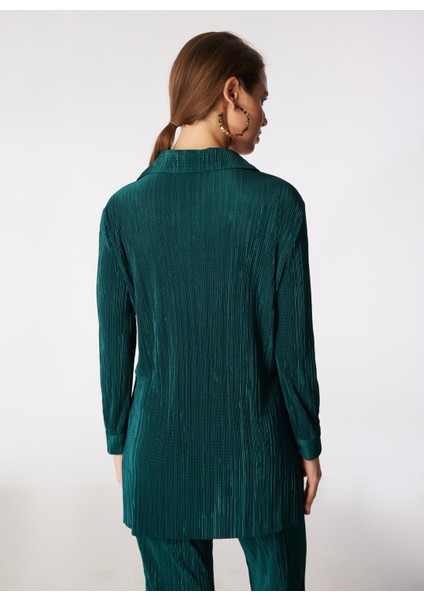 Rahat Gömlek Yaka Düz Yeşil Kadın Gömlek SPBF4SL-GML5590 indirimleri