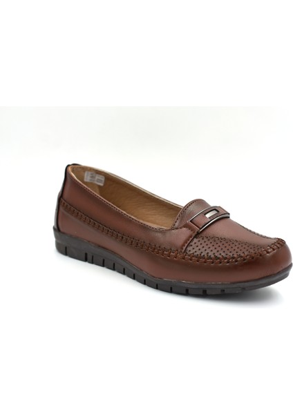 (London) Termo Kaymaz Taban Içi Deri Yastıklı Iç Taban Günlük Comfort Kadın Ayakkabı Taba