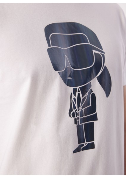 Bisiklet Yaka Beyaz Erkek T-Shirt 755424542241 fırsatları