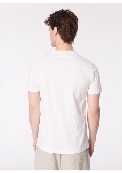 Bisiklet Yaka Beyaz Erkek T-Shirt 755424542241 indirimleri