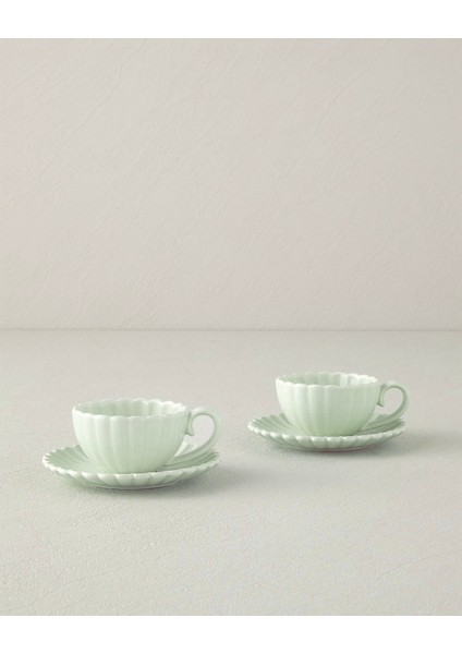 Fiore New Bone China Kahve Fincan Takımı Mint