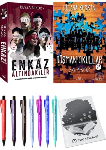 Enkaz Altındakiler 1 - Düşman Okullar 2 + Kalem + Not Defteri