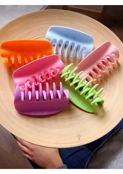 Mandal Toka 6'lı Büyük Boy Pastel Renk Mandal Toka Seti