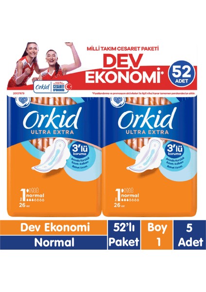 Ultra Extra Cesaret Paketi Normal Ped 52X5 260 Adet