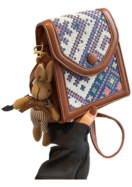 Etnik Tarzı Crossbody Cep Telefonu Çantası Çantası Kadınlar (Yurt Dışından)