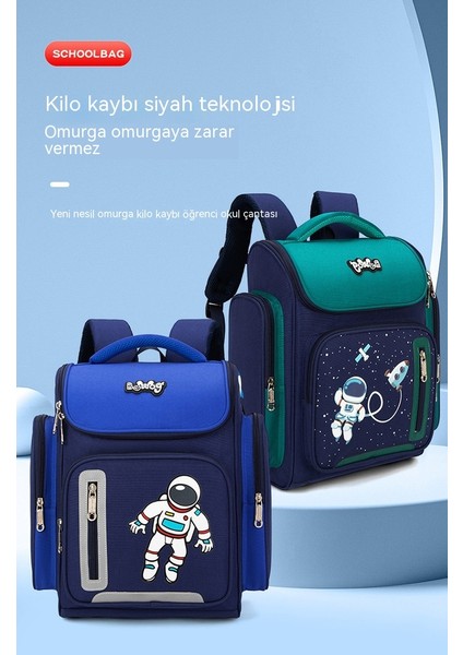Astronot Çocuk Okul Çantası Omurga Yükü Azaltmak Için Büyük Kapasiteli Çocuk Okul Çantası Hafif Omuz Çantası (Yurt Dışından) fırsatları