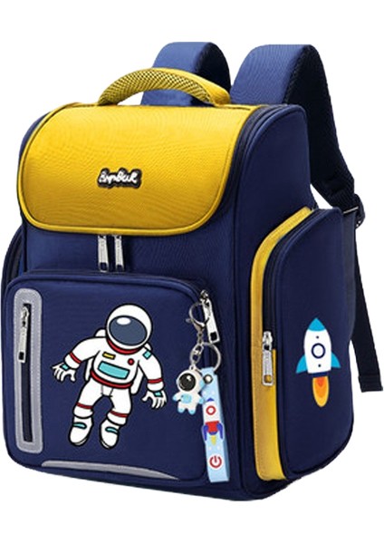 Astronot Çocuk Okul Çantası Omurga Yükü Azaltmak Için Büyük Kapasiteli Çocuk Okul Çantası Hafif Omuz Çantası (Yurt Dışından)