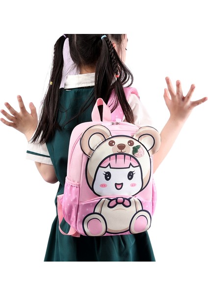 Çocuk Okul Çantası Yeni Sevimli Karikatür 3-5 Yaş Erkek ve Kadın Bebek Sırt Çantası Kore Hafif Yük Azaltma Anaokulu Okul Çantası (Yurt Dışından)