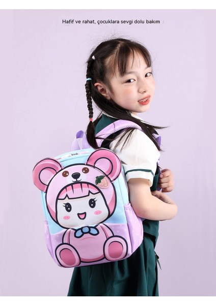 Çocuk Okul Çantası Yeni Sevimli Karikatür 3-5 Yaş Erkek ve Kadın Bebek Sırt Çantası Kore Hafif Yük Azaltma Anaokulu Okul Çantası (Yurt Dışından) modelleri