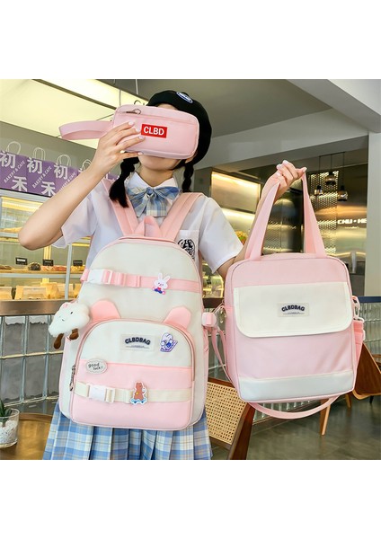 Ilkokul Okul Çantası Üç Parçalı Yeni Renk Renk Naylon Büyük Kapasiteli Çocuk Sırt Çantası Gelgit Serin Sırt Çantası (Yurt Dışından) fiyatları