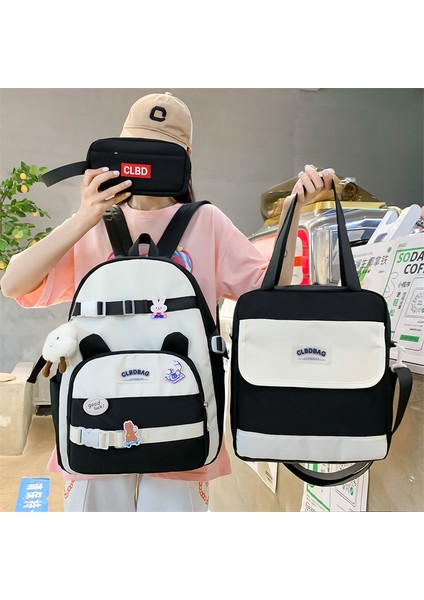 Ilkokul Okul Çantası Üç Parçalı Yeni Renk Renk Naylon Büyük Kapasiteli Çocuk Sırt Çantası Gelgit Serin Sırt Çantası (Yurt Dışından) modelleri