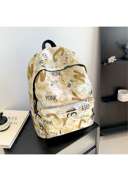 Graffiti Tarzı Rahat Sırt Çantası Eğitim Çantası Kadın Sırt Çantası Erkek Öğrenci Çantası Su Itici (Yurt Dışından) modelleri