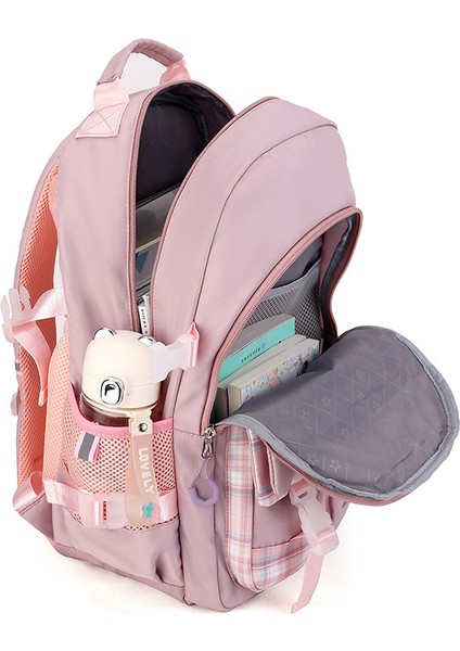 Yeni Ortaokul Öğrencisi Okul Çantası Kız Büyük Kapasiteli Ultra Hafif Yük Azaltma Omurga Ortaokul Öğrencisi Sırt Çantası (Yurt Dışından) fırsatları