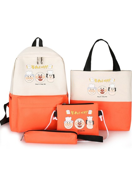 Ilkokul Okul Çantası Dört Parçalı Yeni Baskı Eğitimi Reklam Sırt Çantası Çanta (Yurt Dışından)