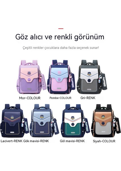 Erkek ve Kız Çocukları Için 3-6. Sınıflar Için Omurga Koruyucuları Için Yeni Stil Sırt Çantası, Ilkokul Öğrencileri Için Okul Çantaları Ingiliz Tarzı (Yurt Dışından) modelleri