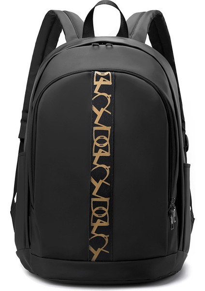 Basit Büyük Kapasiteli Naylon Sırt Çantası Erkek Spor Seyahat Sırt Çantası Düz Renk Yük Azaltıcı Öğrenci Okul Çantası (Yurt Dışından) modelleri