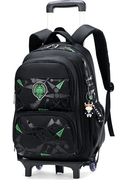 Ortaokul ve Ilkokul Öğrencileri Için Arabası Okul Çantası Büyük Kapasiteli Erkek Moda Sırt Çantası (Yurt Dışından)